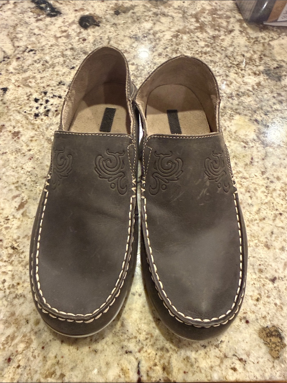 OluKai Women's Brown Slip-On Moccasin Loafers